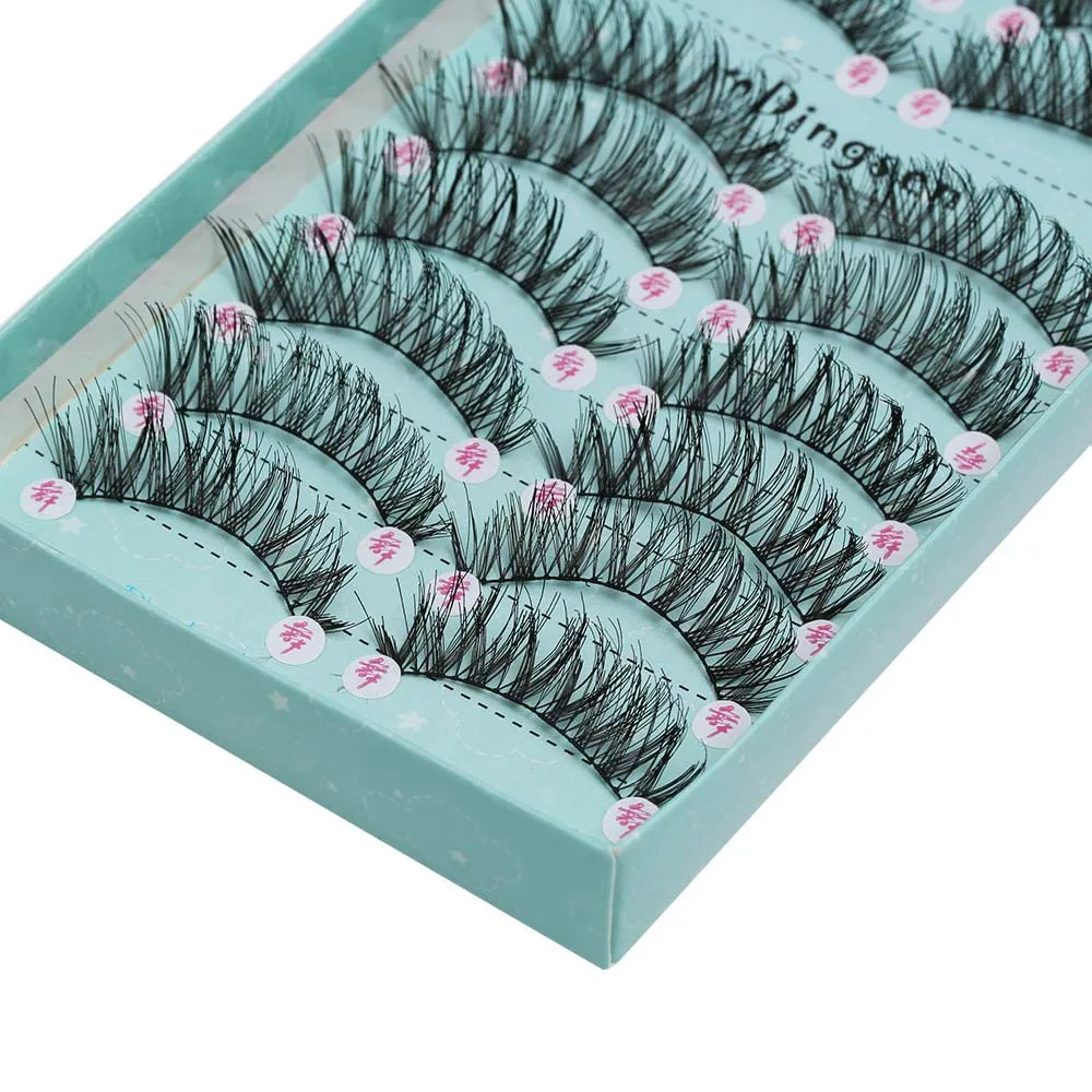 10 пар натуральных 3D длинных накладных ресниц ручной работы шикарные мягкие