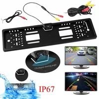yyzsdyjq car rear view parking reversing night vision cameras backup license number plate with 4 ir waterproof