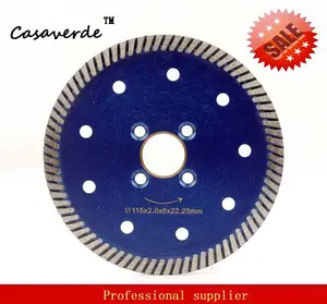 Спеченный непрерывный обод турбо лезвие диаметром 115 мм (4,5 дюйма) для сухого режущего камня