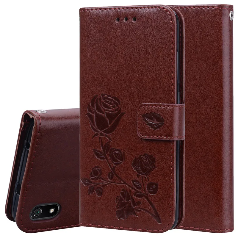 Brown Кожаный чехол-книжка для Xiaomi Redmi 7A Global Phone Wallet, чехол для телефона s для Xiaomi Redmi 7A, держатель для карт, чехол для Redmi 7A - Цвет: Brown