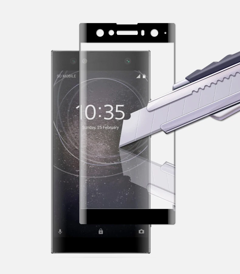 Закаленное стекло для Sony Xperia XA2 Ultra полное покрытие 9H | Мобильные телефоны и