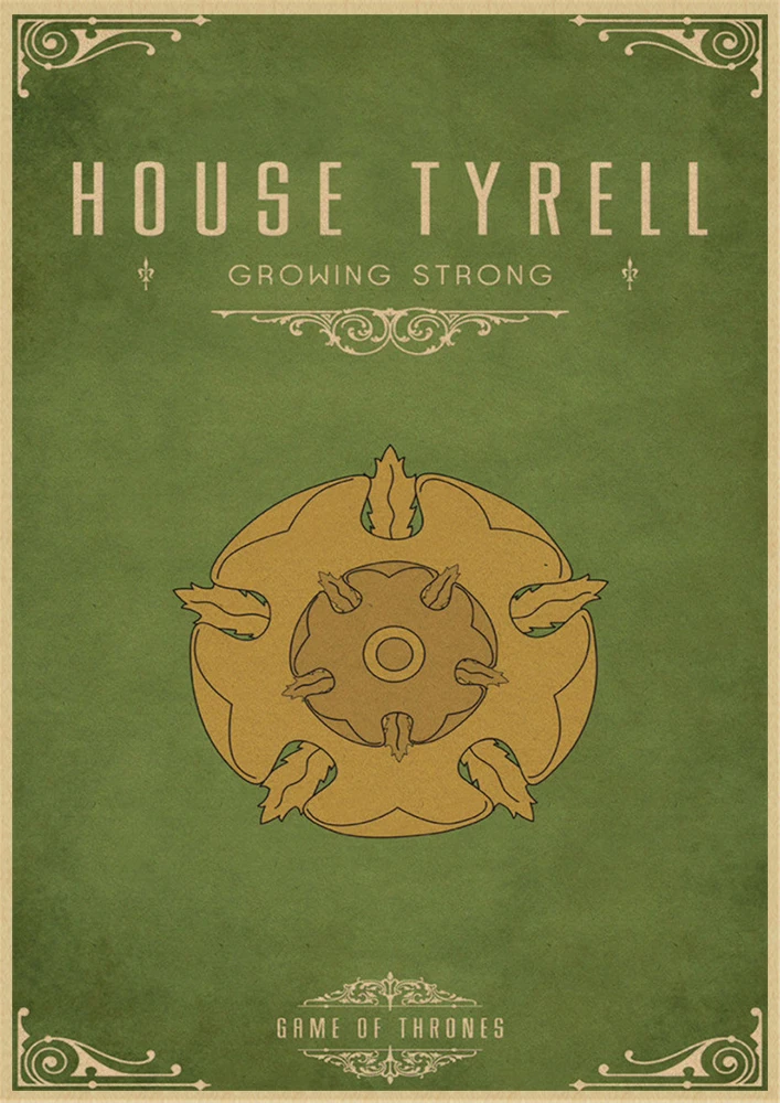 Game Of Thrones Movie TV Vintage Kraft Paper Poster Bar Cafe Home Decor Painting Wall Sticker