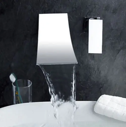 Настенное крепление водопад носик смеситель для ванной комнаты хромированный