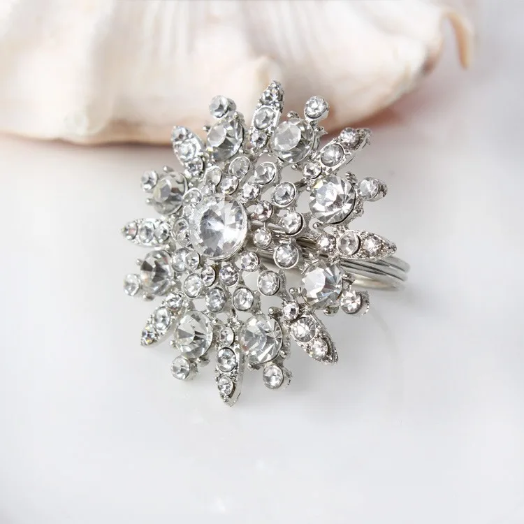 Бесплатная доставка 2 шт./лот кольцо для салфеток со стразами держатель Пряжка