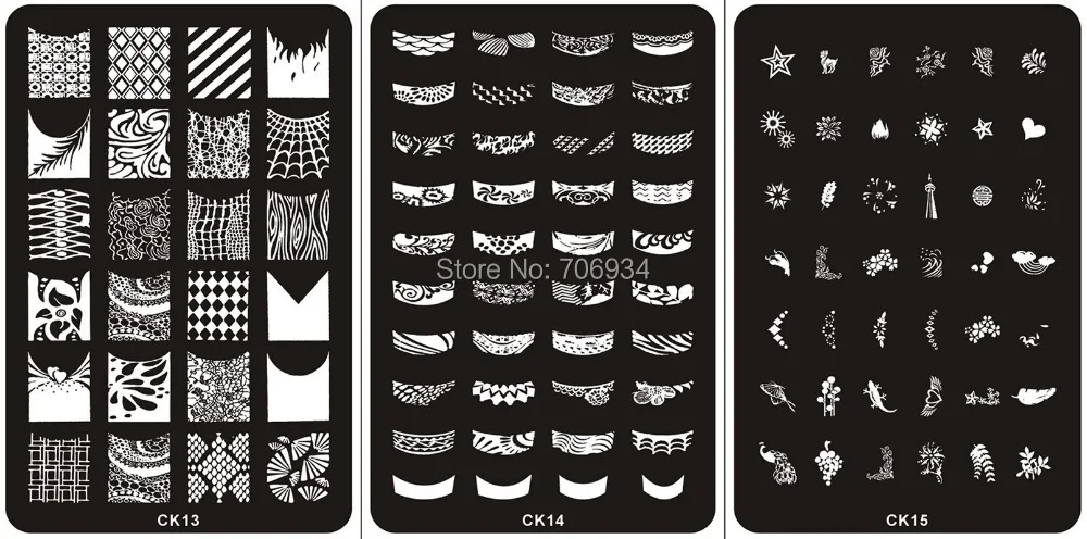 3 шт. пластины для стемпинга ногтей|konad nail plates|plate stampernail stamping plates |