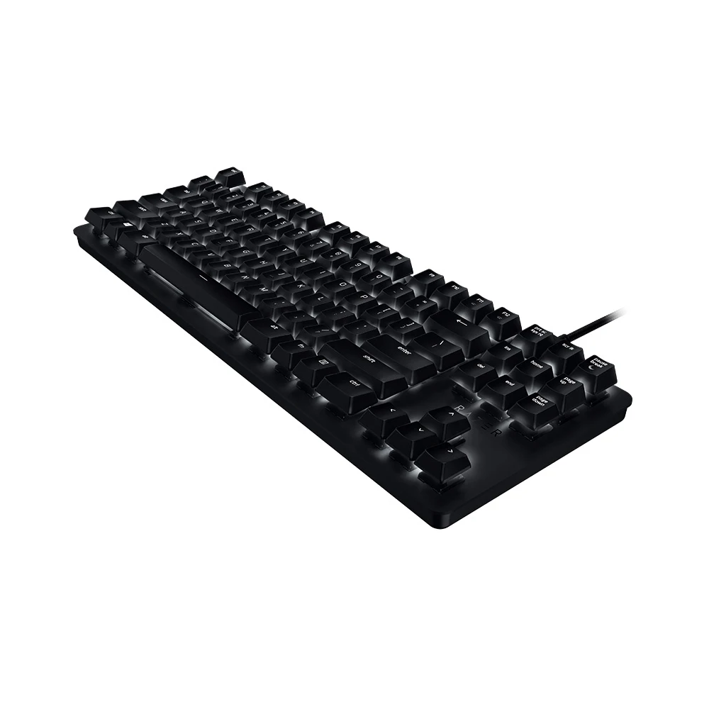 Razer BlackWidow клавиатура с подсветкой 87 клавиш механические переключатели Проводная клавиатура бесшумные тактильные оранжевые переключатели для ПК