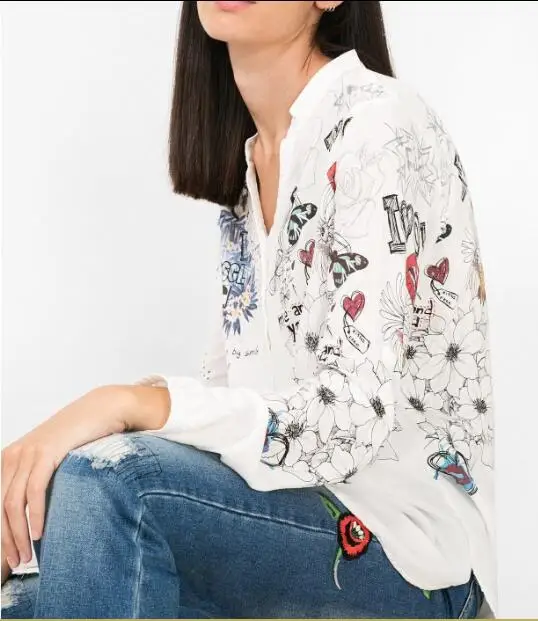 Весенне осенние рубашки с длинными рукавами в испанском стиле 2019| |