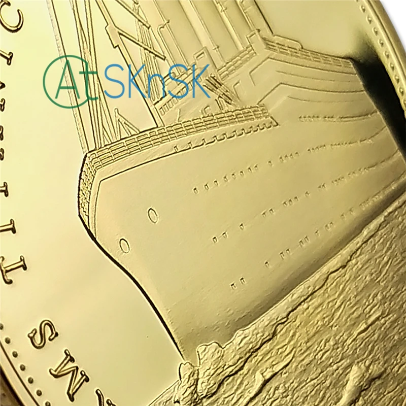 Titanic R.M.S Titan Routes памятная монета позолоченные монеты коллекции дисплей подарок