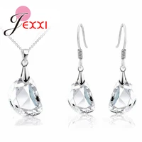 925 sterling silver pendantsnecklaces drop earrings set for party accessory womeb bridal jewelry sets wedding anniversary