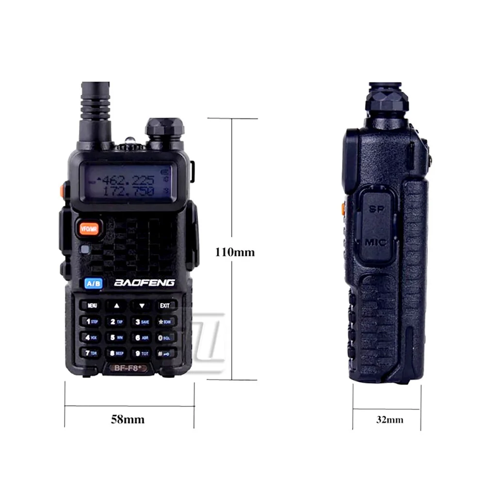 Microphone Baofeng Walkie Talkie BF-F8+ 5W 128CH Dual Band Way Radio UHF VHF FM VOX Ham F8 | Мобильные телефоны и