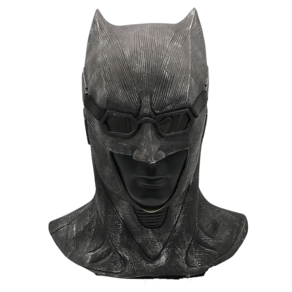 Mask Фильм Темный рыцарь поднимается супергерой Бэтмен Косплей маски Брюс Уэйн Хелме Гибкая латексная маска головной убор причудливый мяч Хэллоуин - Цвет: Mask