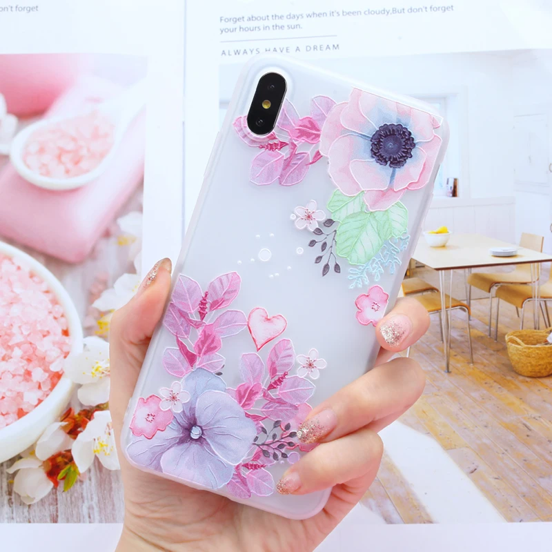 Чехол для iPhone 11 Pro Max X XR XS 7 6 6S 8 Plus 5 SE Samsung Note 10 S7 Edge S8 S9 S10 Цветочный чехол |