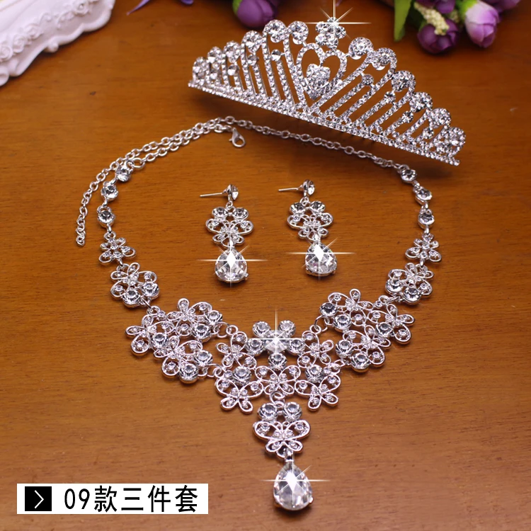 2017 больше стильных свадебных ювелирных украшений для невесты Стразы тиара