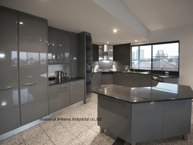Глянцевый/лаковый современный кухонный шкаф (LH LA102)|lacquer kitchen cabinet|kitchen cabinetlacquer cabinet