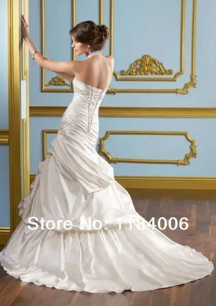 Free Shipping 2014 Hight quality Custom made white& ivory bridal A Line wedding gowns HK 031|gown hollywood|gown bridesmaidgown |