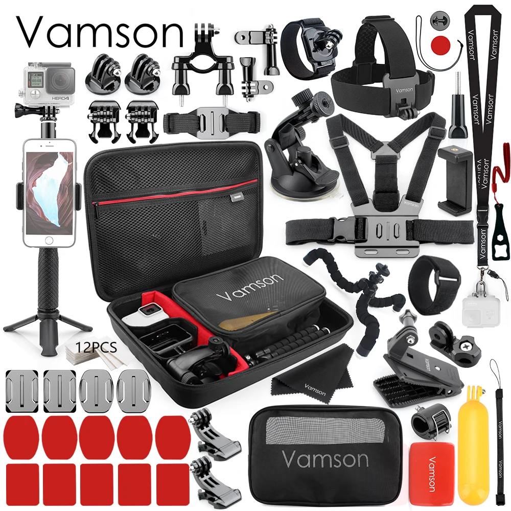 Vamson для Gopro Hero 7 6 5 4 черный аксессуары Xiaomi Yi 4K Lite DJI OSMO экшн камеры SJCAM Eken VS85|Чехлы