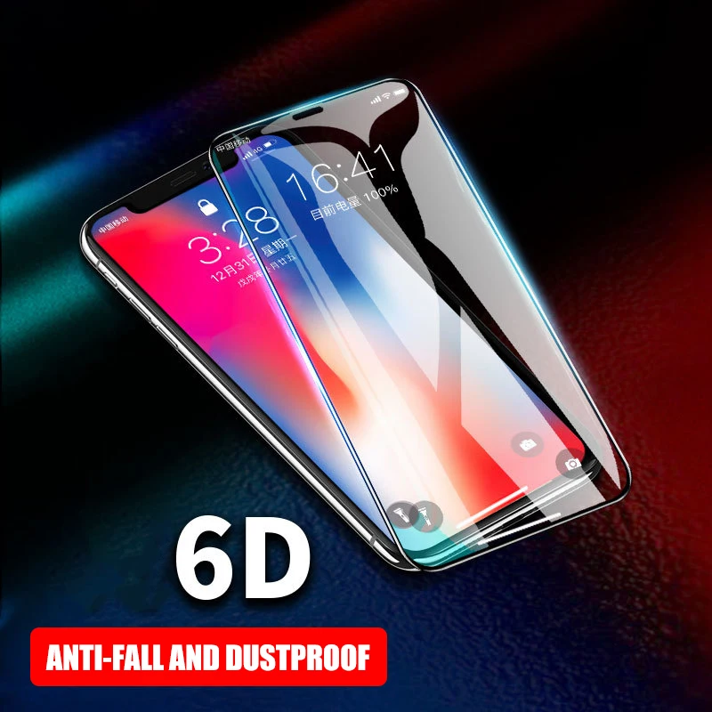 Закаленное стекло пленка для iPhone 6 6S 7 8 Plus Защитные пленки экрана X XR XS макс. |