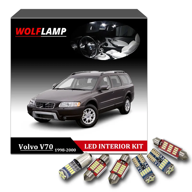 Wolflamp 14 шт. белый ледяной синий комплект Canbus светодиодный светильник для 1998 2000 Volvo