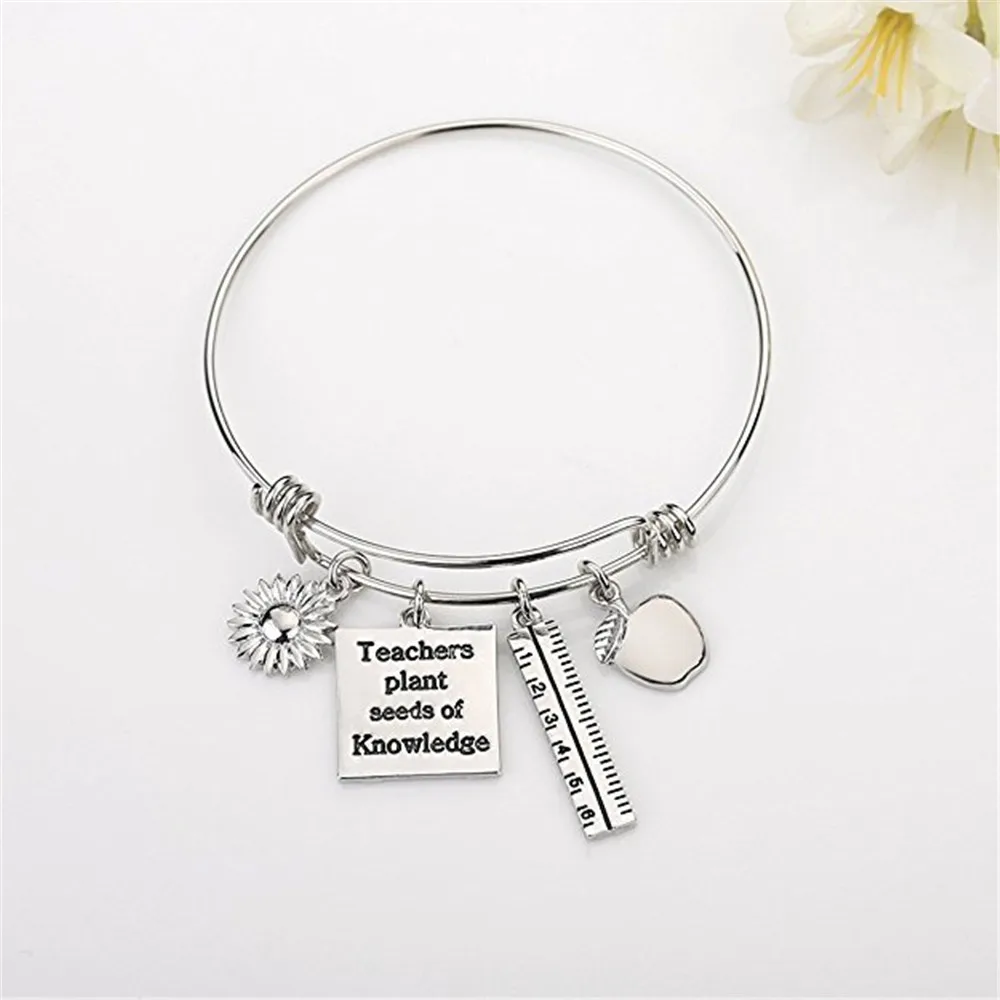 Новинка модная линейка в виде яблока регулируемые браслеты с кнопками