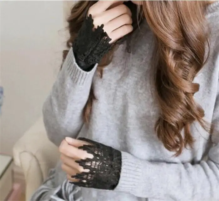 Черные кружевные перчатки в стиле стимпанк 1 шт.|lace gloves|black lace gloveslace black gloves |