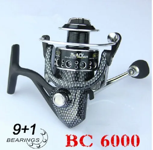 Высококачественная Рыболовная катушка BC 6000 series 9 + 1 подшипник спиннинга