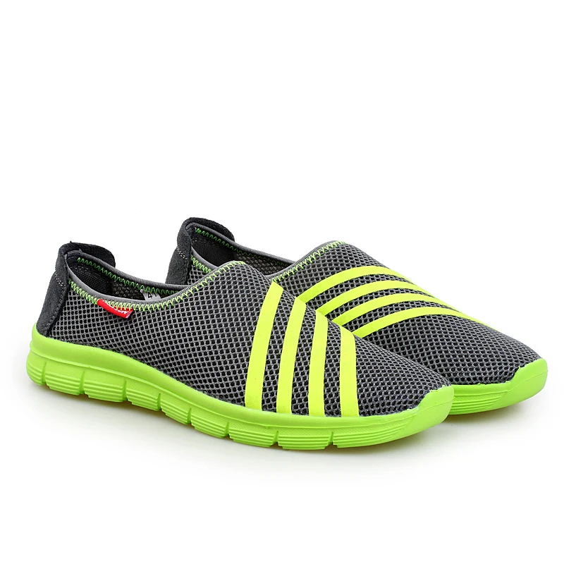 2017 Мужской Сетки Обувь Летом Случайные Люди Обуви Дышащие Воздухом Slip On Квартиры