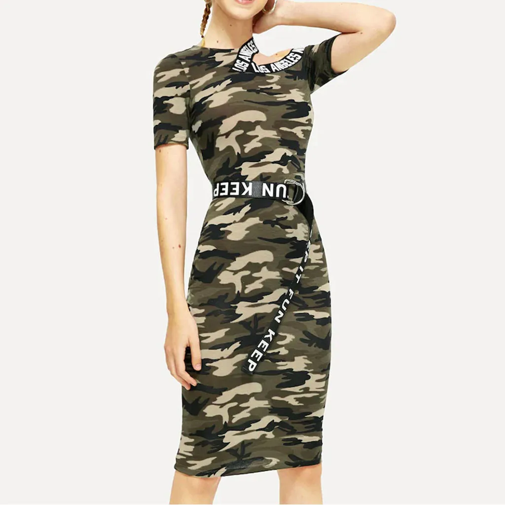 Женское пляжное платье в стиле бохо Пляжное Макси камуфляжной расцветки лето