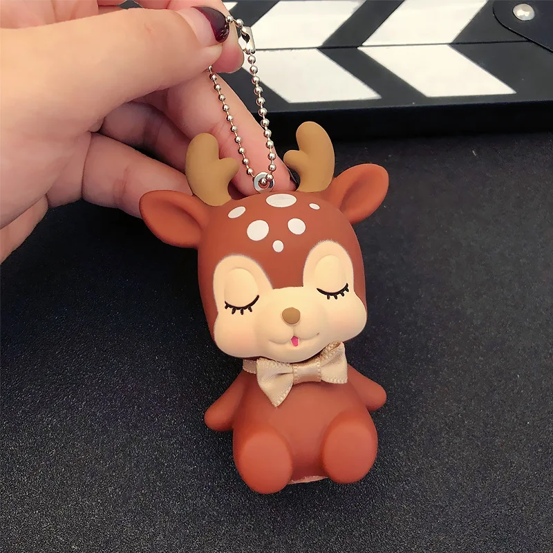 Новый дизайн 3D мультфильм милая кукла брелок животное олень эльф Brelok подарок для