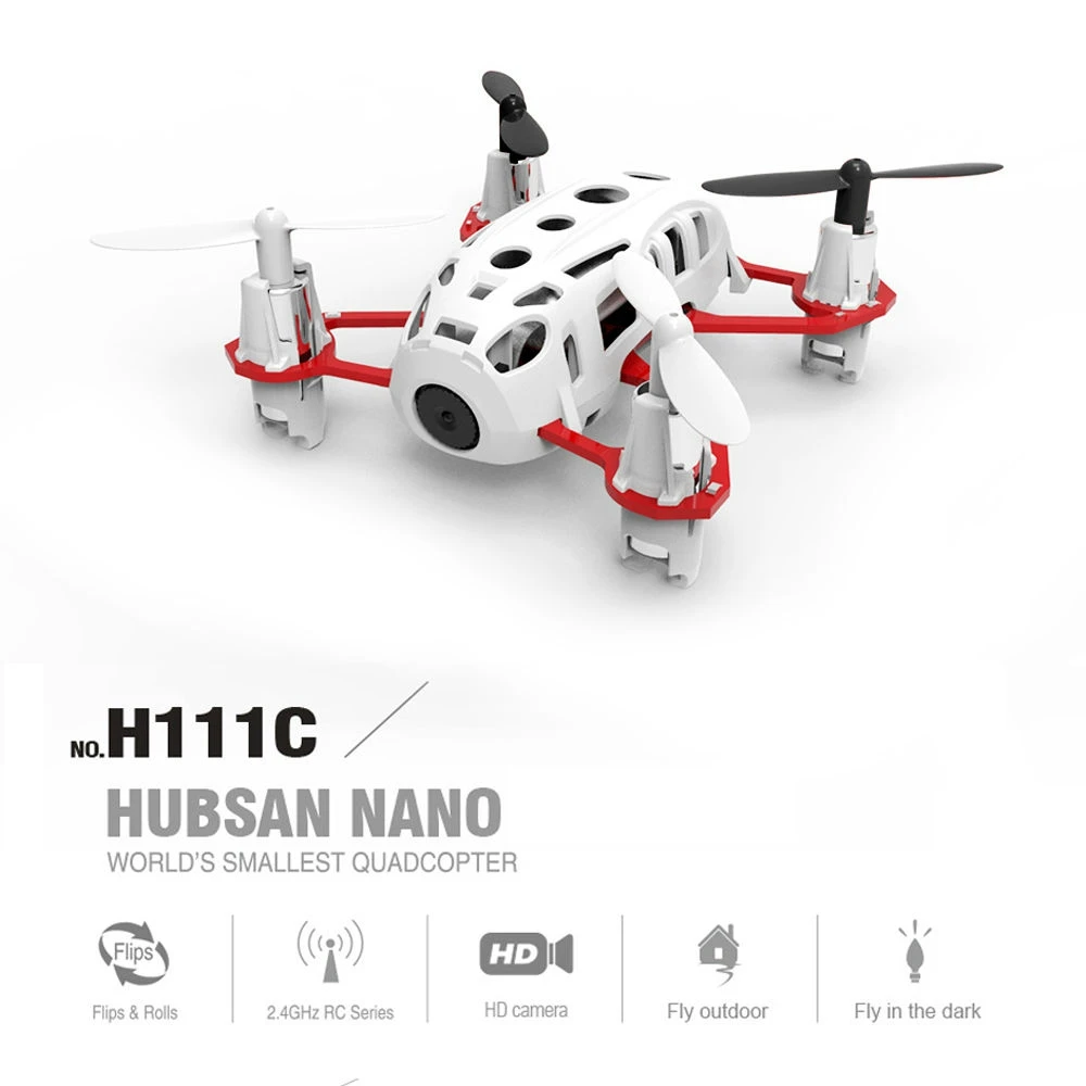 Hubsan H111C 4CH 2 4G Nano RC Дрон 480P HD камера с 360 градусов опрокидывание RTF Квадрокоптер