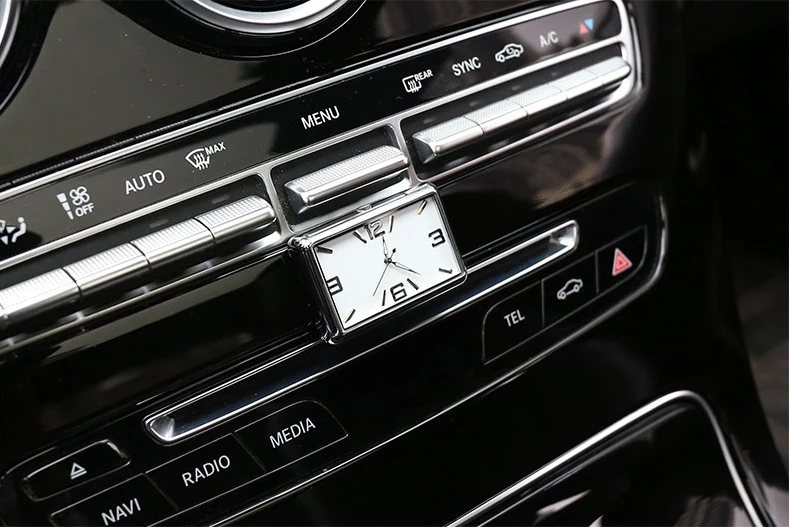 AOSRRUN бортовой кварцевые часы автомобильные аксессуары для Mercedes Benz C класса W205 C200 C260 C300 GLC класс A-Class E-Class GLK GLA