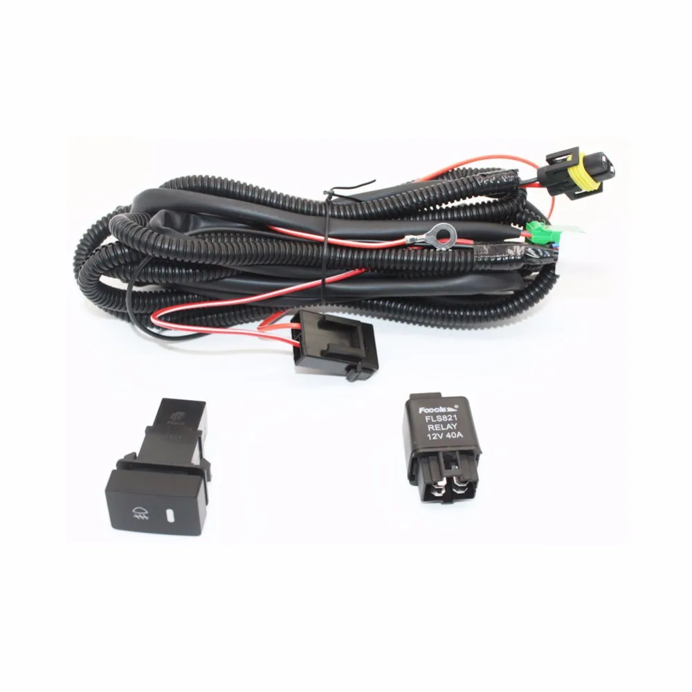 Набор проводов розетки провод + переключатель для H11 противотуманный светильник