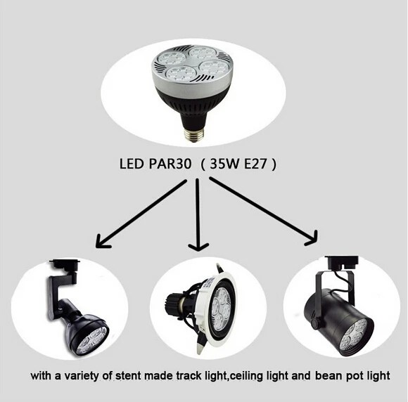Светодиодная лампа Osstar 24LED 24W E27 Par30 светодиодная 85 265V теплый белый/белый 3000K 4200K 6500K