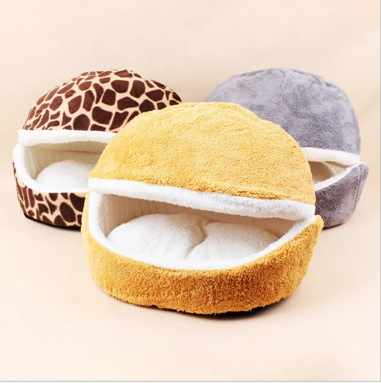 

Hamburger Cat Bed House Removable Pet Nest Litter Dog Kennel Sofa House For Cats Dogs Pets Kennel Tent House Pet Products