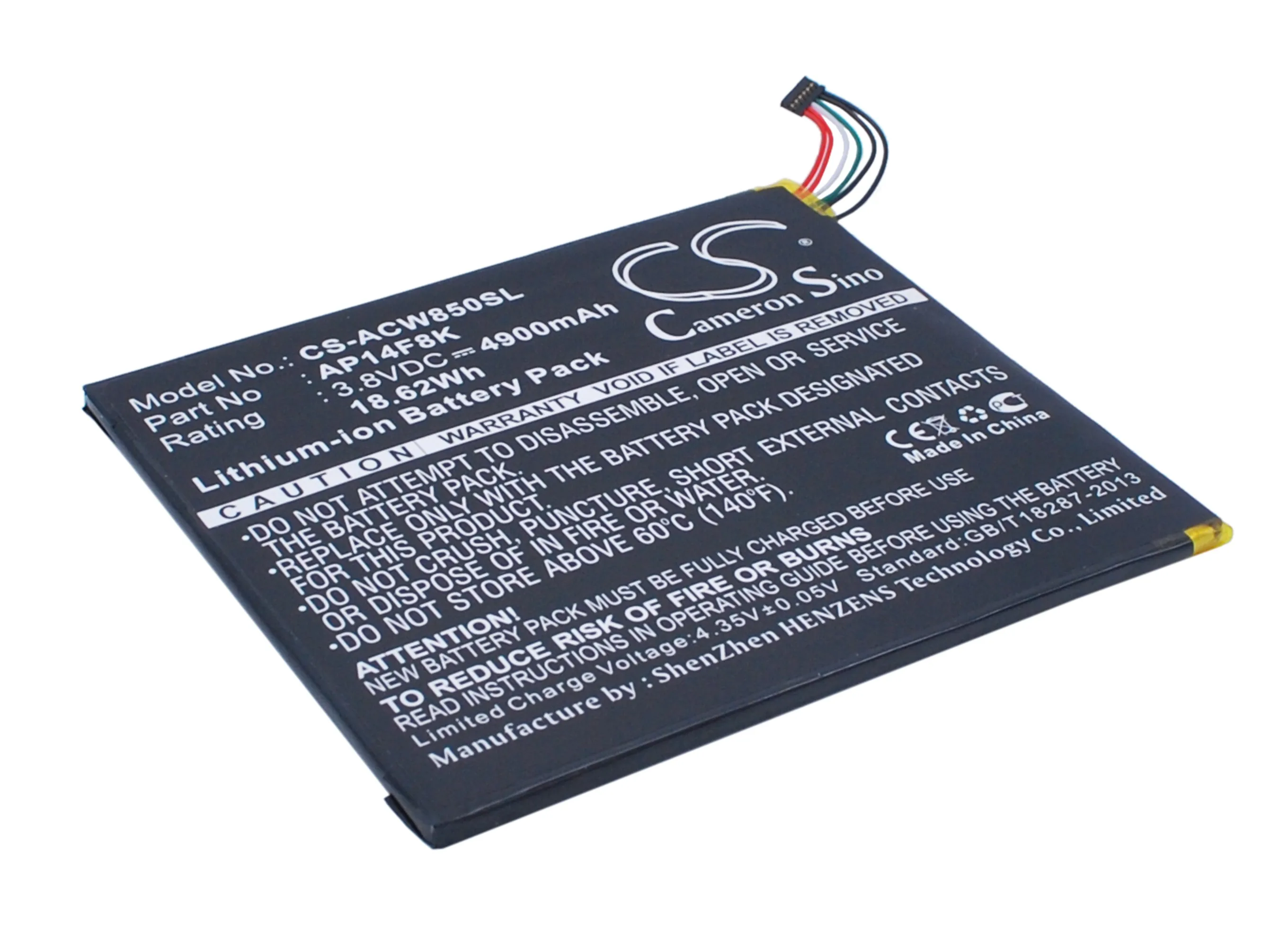 Cameron Sino батарея 4900 мАч AP14F8K для Acer A1 840 860 B1 820 830 850 WiFi 16 ГБ GT 810 One 8 W1 Sino|Цифровые