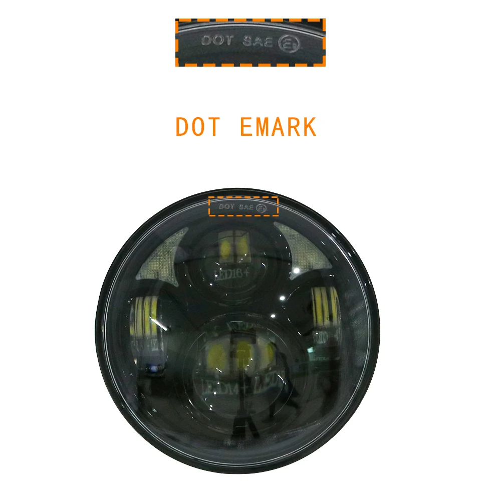 Налобный фонарь DOT EMARK для Harley светодиодный налобный мотоциклов 3/4 дюйма 5 75 ДХО