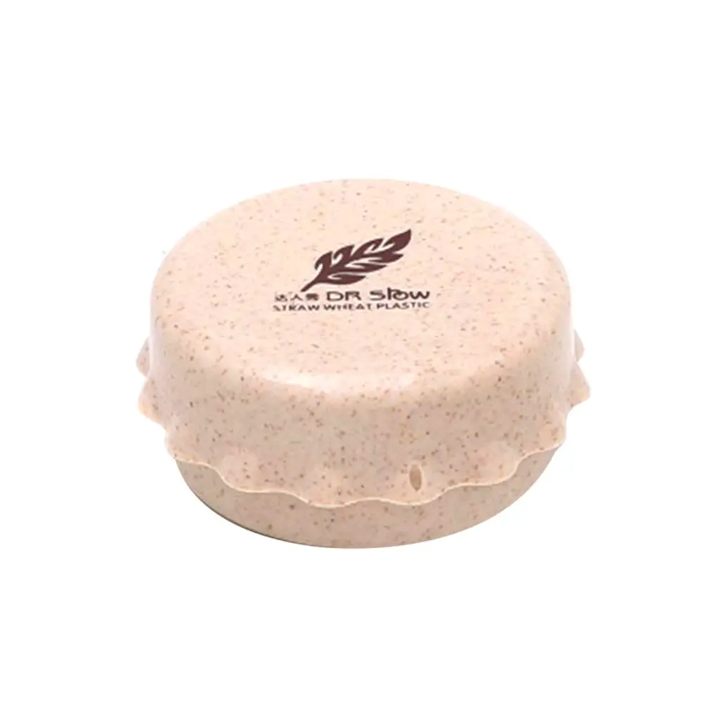 Beige Прекрасная Портативная Складная чашка с крышкой, пшеничная солома, пластиковая кружка для путешествий, кемпинга, питьевой чашки@ LS OC23 - Цвет: Beige