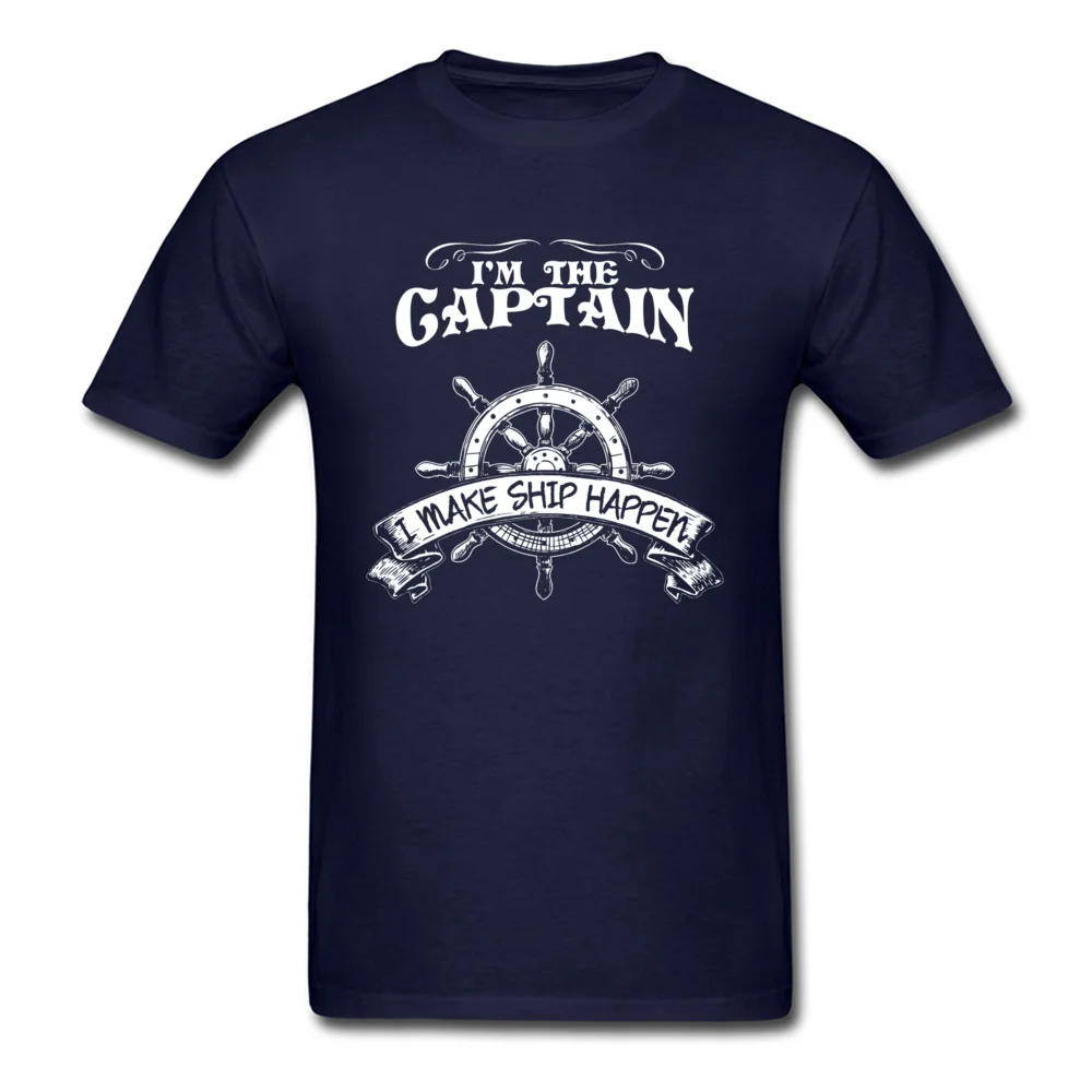 Мужская футболка с принтом пирата надписью I'm The Captain I Make Ship Happens Прямая поставка