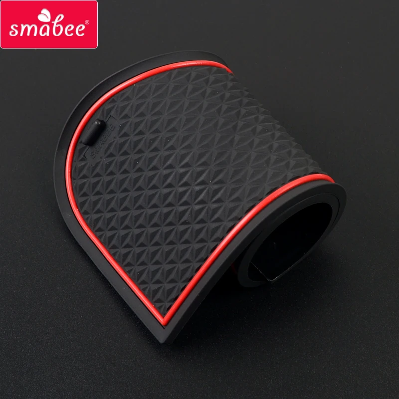 Smabee Anti-Slip Gate slot mat For Skoda Karoq 2017 2018 2019 Rubber Coaster Cup Holders Non-slip mats Accessories Car sticker |