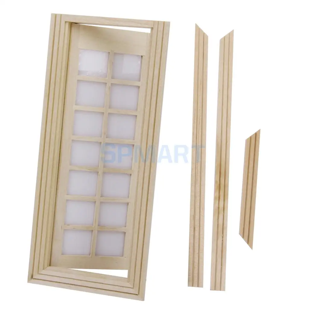 SPMART Новые поступления деревянная дверь миниатюрная модель мебели-сделай сам 14