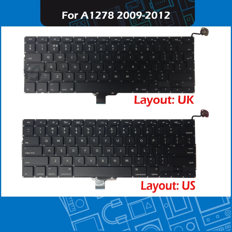 

Полная Новинка для Macbook Pro 13 "A1278 Клавиатура US UK немецкий русский французский норвежский испанский итальянский