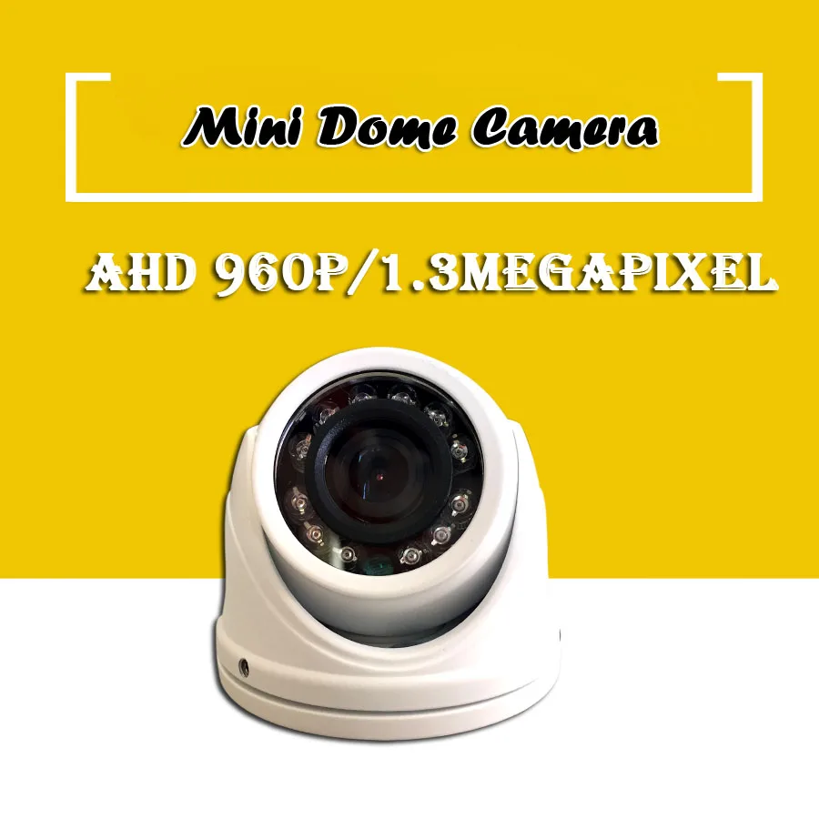 Инфракрасная Противоударная металлическая видеокамера 720 P/960 P AHD Мини купольная
