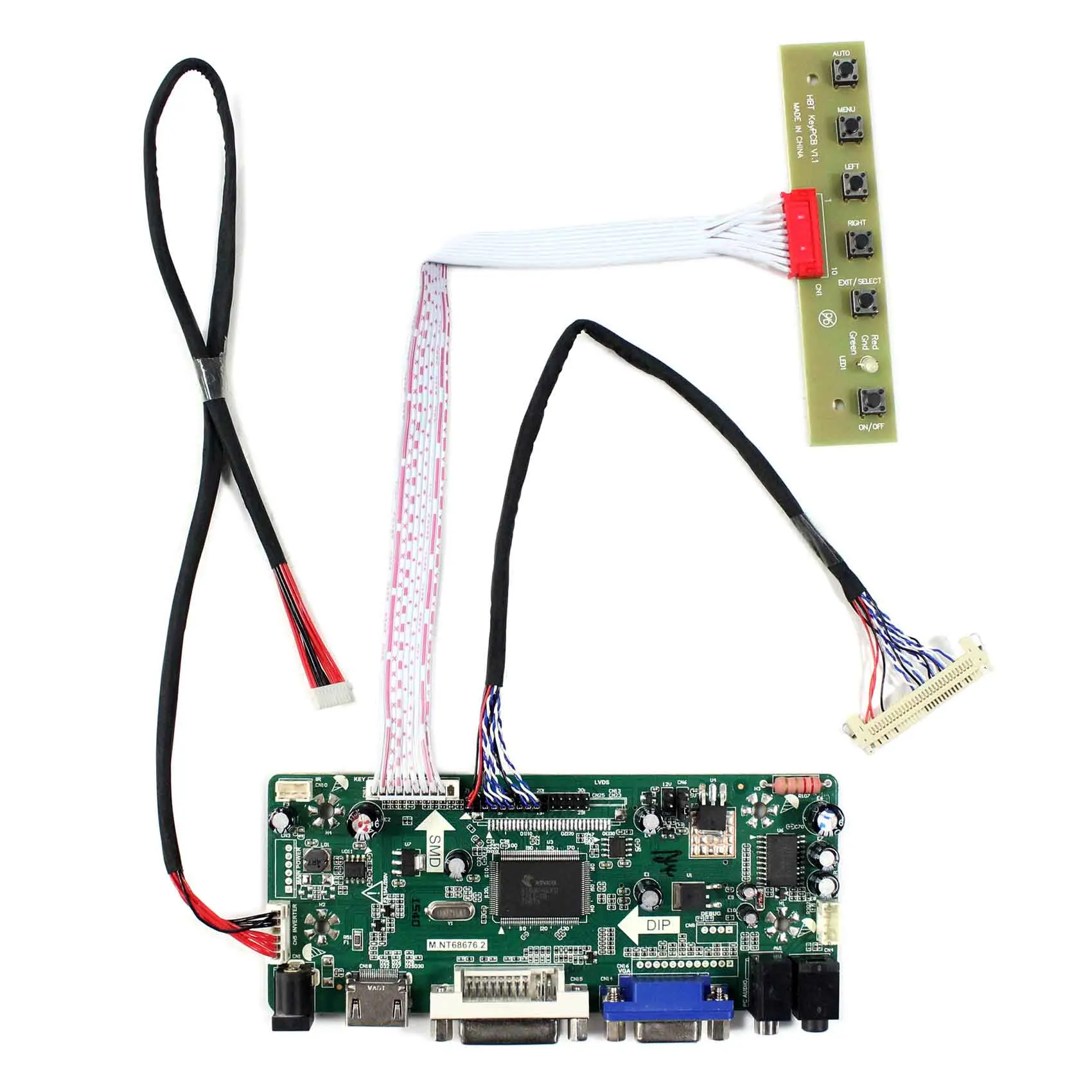 

HD MI+VGA+DVI+AUDIO LCD Controller Board For 10.4inch G104X1-L04 / G104X1-L03 1024x768 LCD Screen