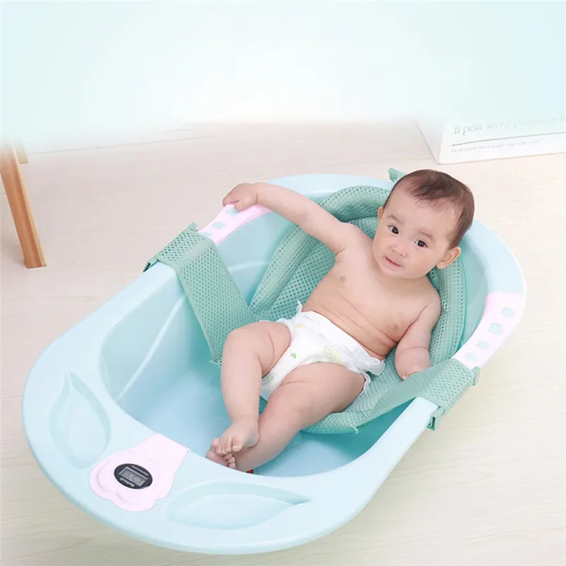 Детская Регулируемая Нескользящая сетка для душа ванны подушка сиденья