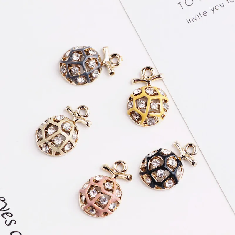 Модные геометрические Подвесные серьги bing с ананасом 10 шт.|pineapple charm|charm fashiondrop charm |