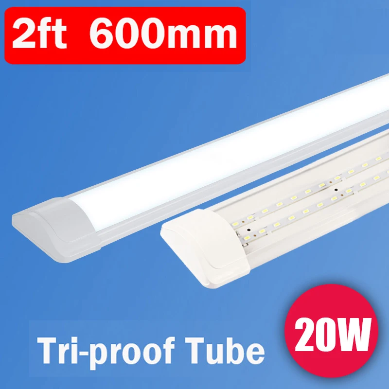 20W 60cm 2ft 120 см светодиодный ламповый светильник 220 В лампа T8 T5 трубка 1200 мм 600 мм 3 фута 4 фута лампада Led настенный светильник ампула холодный теплый белый для дома - Испускаемый цвет: 20W 60cm 2ft
