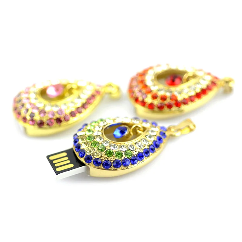 Usb флеш накопитель с кристаллами в виде слез ангела ожерелье ювелирные