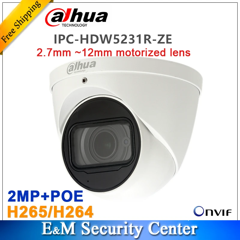 Оригинальная dahua английская IPC-HDW5231R-ZE, заменяющая IPC-HDW5231R 2MP WDR IR Eyeball, сетевая камера 2,7 мм-13,5 мм, моторизованная CCTV IP POE