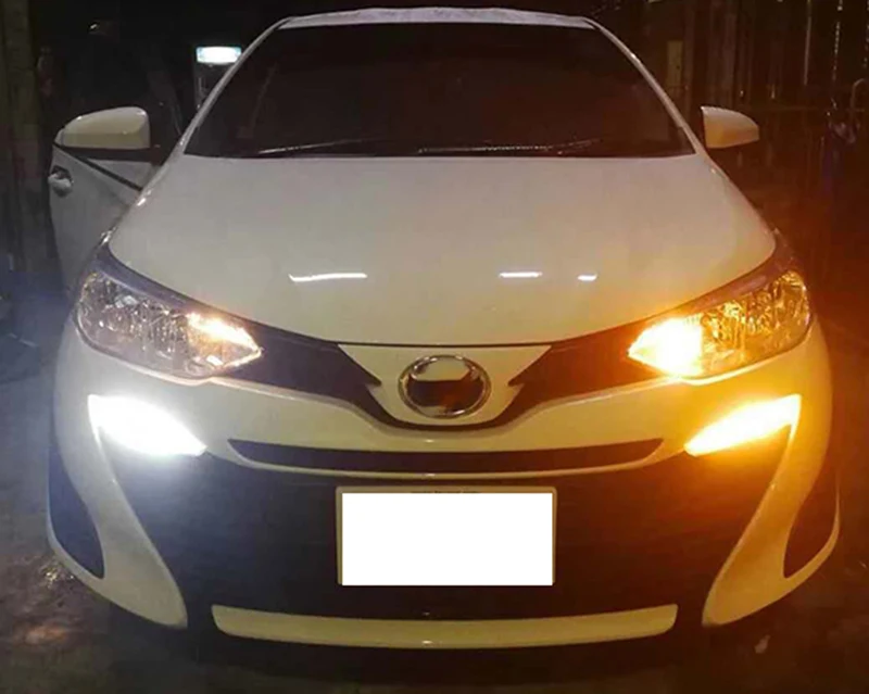 Автомобильная проблесковая 2 шт. для Toyota Yaris 2017 2018 2019 автомобильный Светодиодный