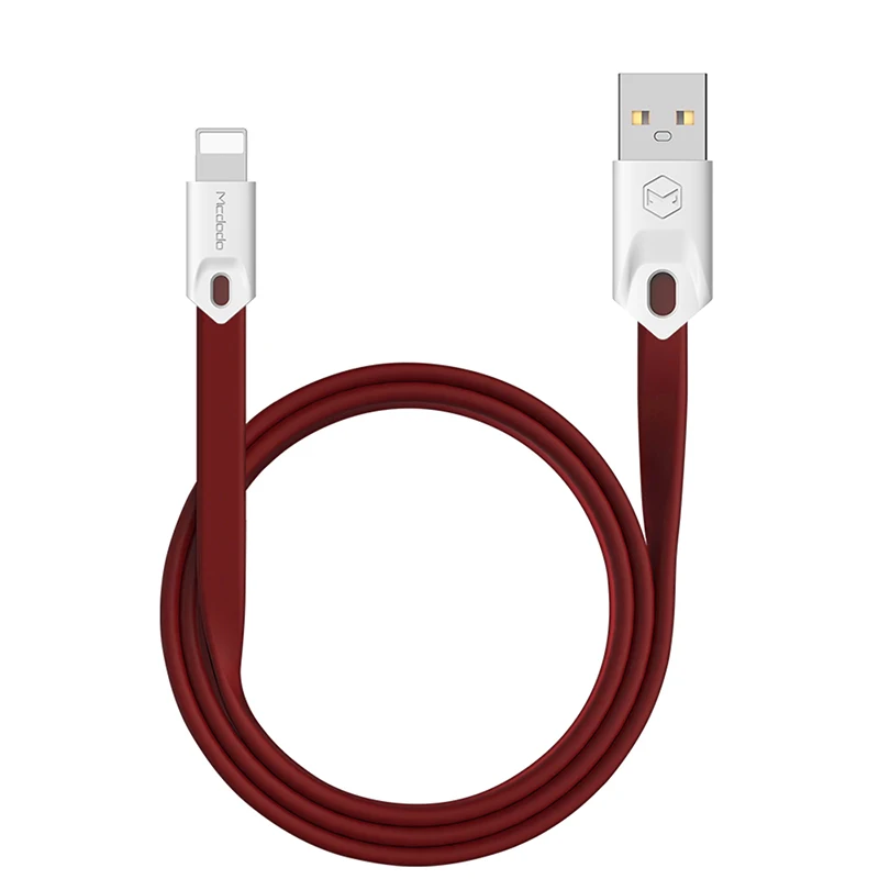 Red Mcdodo USB кабель для iPhone x 8 7 Plus 2.1A Lightning-USB кабель передачи данных для быстрой зарядки для iPhone 6 iPad шнур для мобильного телефона - Цвет: Red