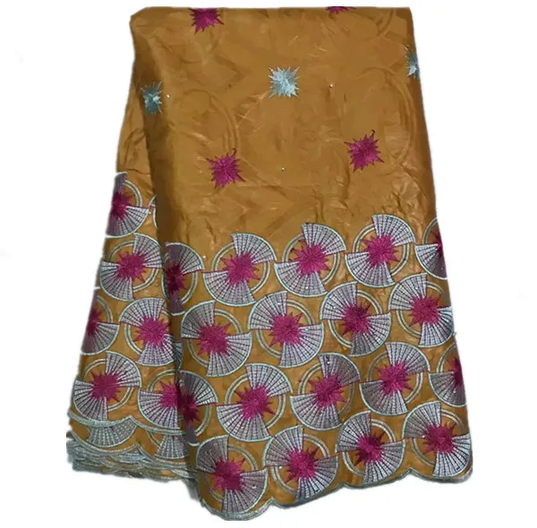 AP33 Sky blue Free Shipping (5yards/pc) 2017 High Quality African Jacquard Cotton Fabric Embroidered Bazin Lace for party dress | Дом и сад